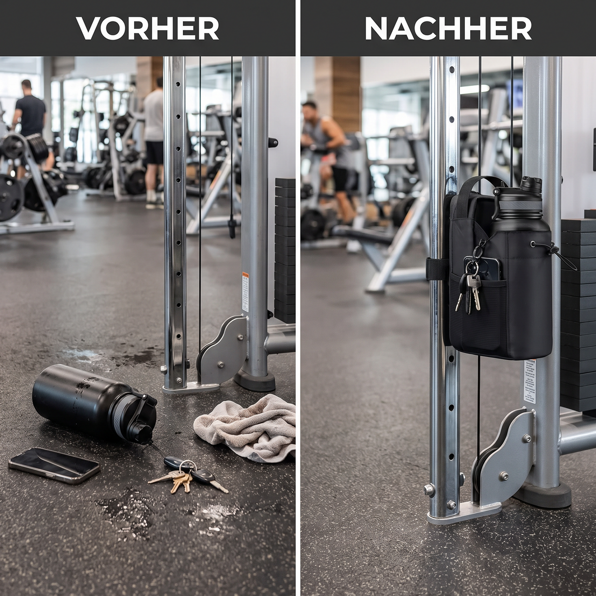 MagStash - Alles am Gerät, statt quer auf dem Boden im Gym