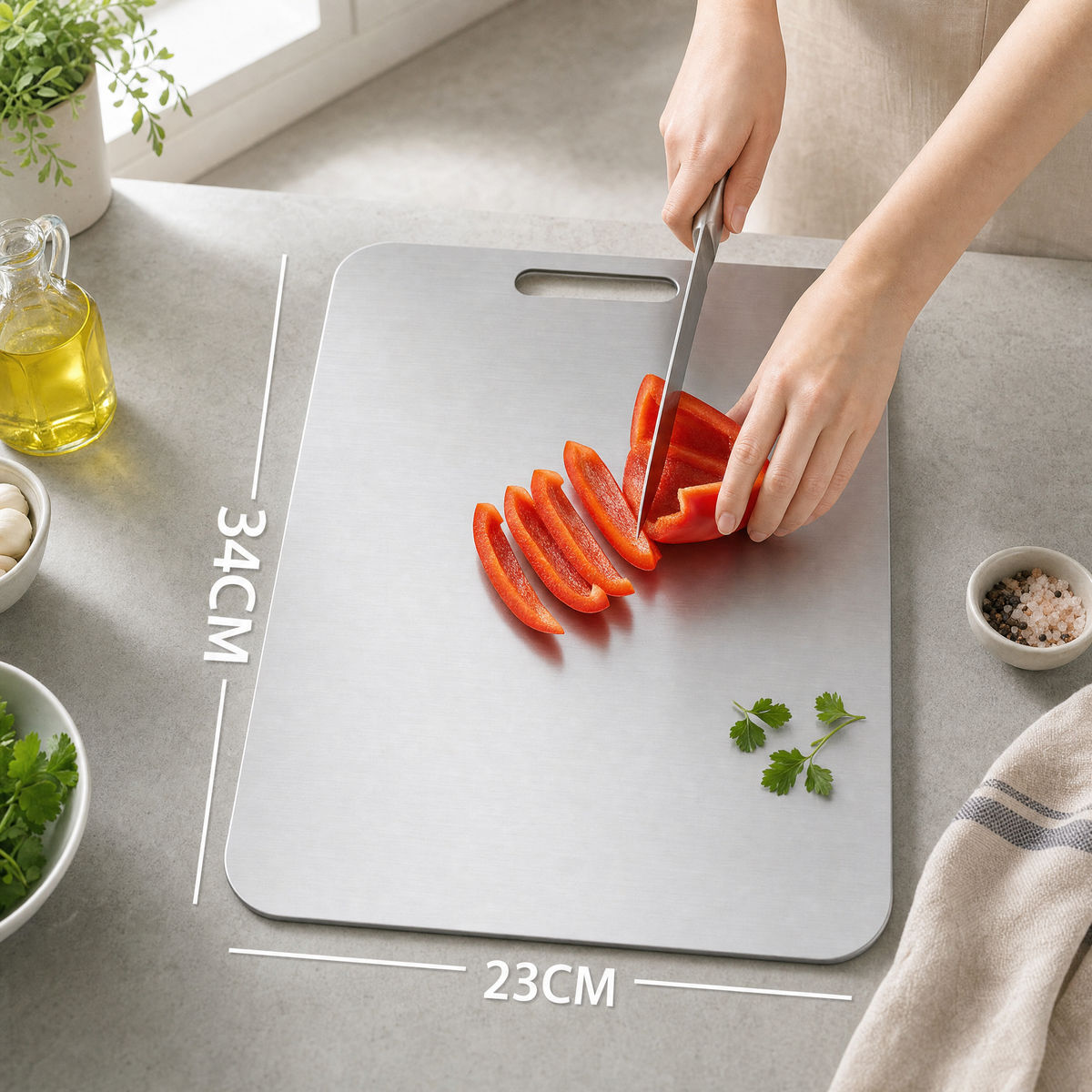 SteelChef – Schneide deine Lebensmittel, nicht dein Plastikbrett